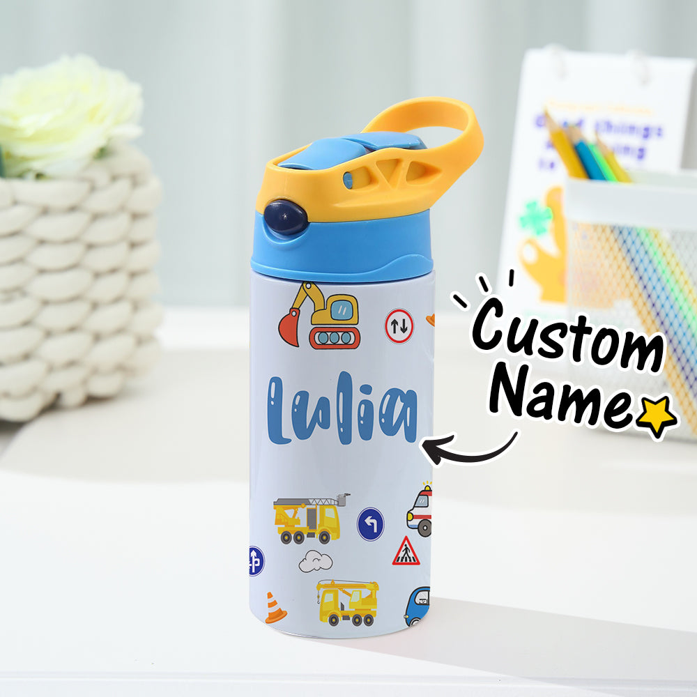 Personalised Tractor Stainless Steel Water Bottle for Kids | Children's Day Gift