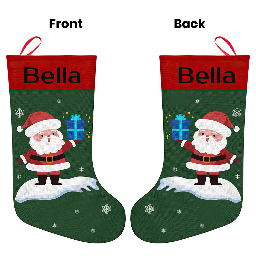 Personalised Christmas Stocking - Custom Name Embroidery | Ballantines Font
