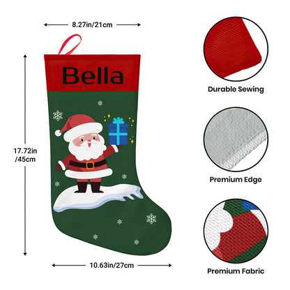 Personalised Christmas Stocking - Custom Name Embroidery | Ballantines Font