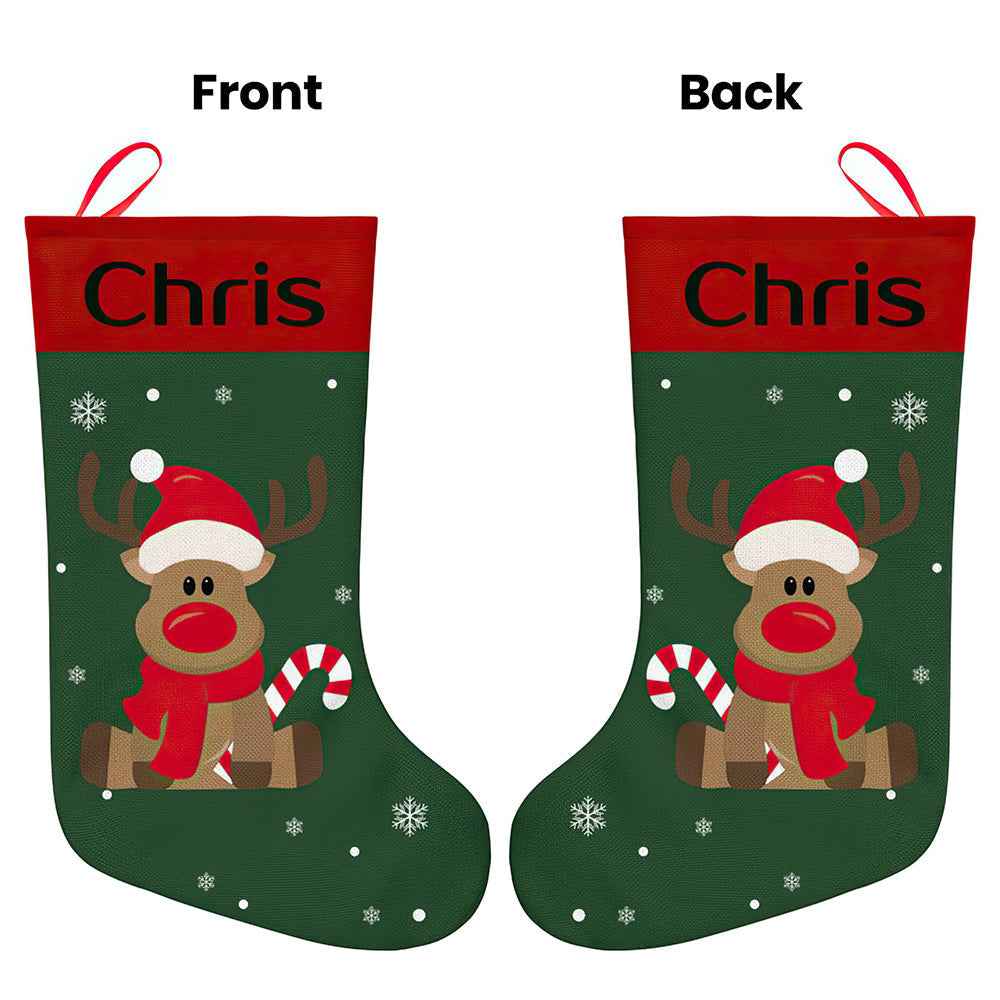 Personalised Christmas Stocking - Ballantines Font - Custom Name Stocking Christmas Gift For Family