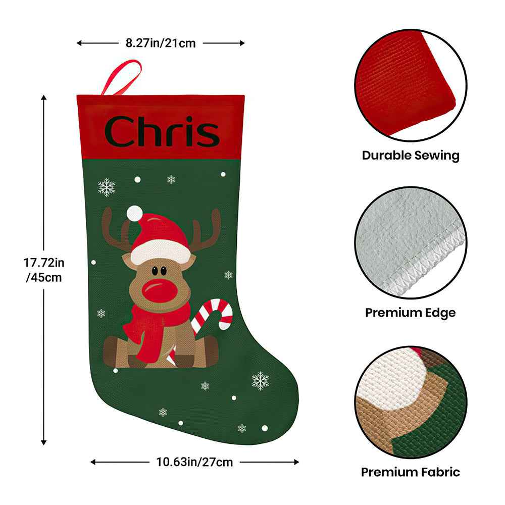 Personalised Christmas Stocking - Ballantines Font - Custom Name Stocking Christmas Gift For Family