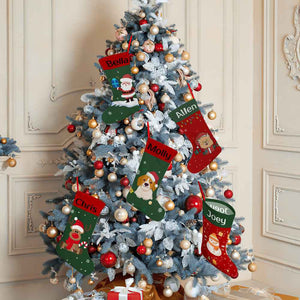 Personalised Christmas Stocking - Ballantines Font - Custom Name Stocking Christmas Gift For Family