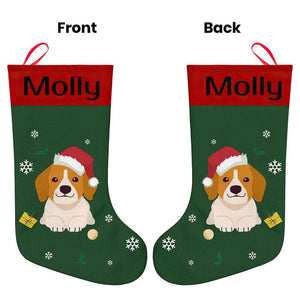 Personalised Christmas Stocking - Ballantines Font - Custom Name Stocking Christmas Gift For Family