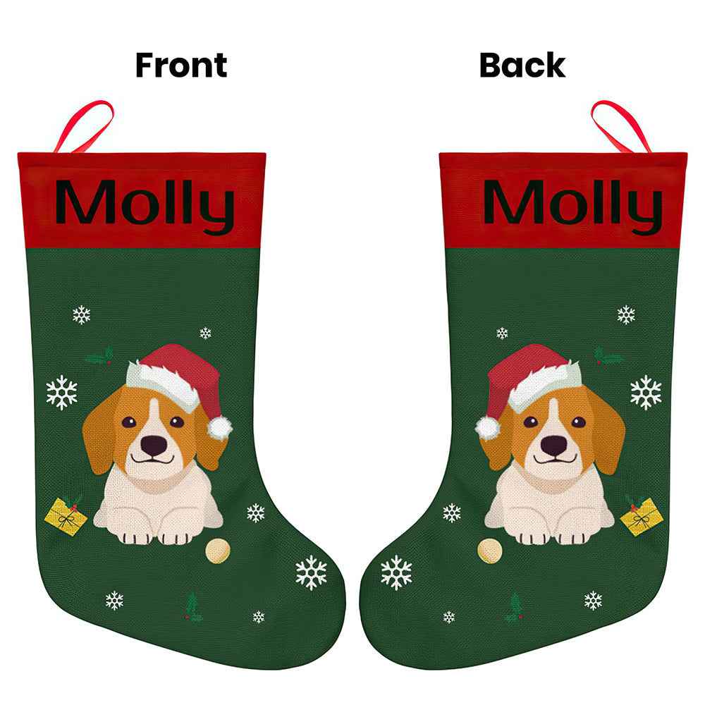 Personalised Christmas Stocking - Ballantines Font - Custom Name Stocking Christmas Gift For Family