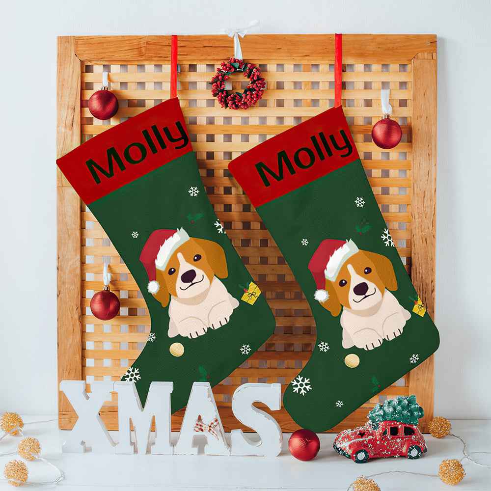 Personalised Christmas Stocking - Ballantines Font - Custom Name Stocking Christmas Gift For Family