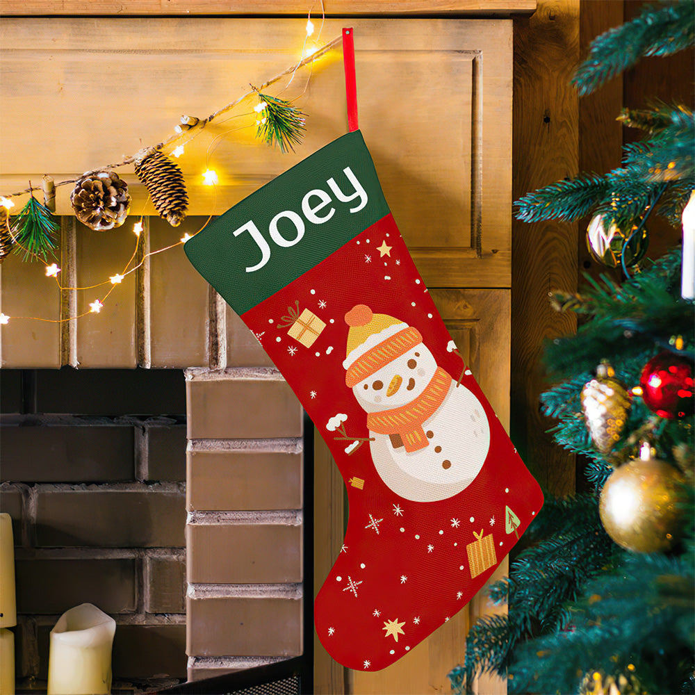 Personalised Christmas Stocking - Custom Name Embroidery | Ballantines Font