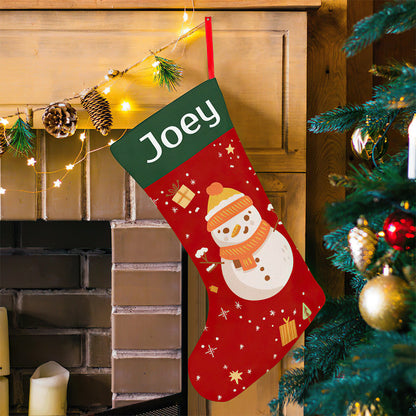 Personalised Christmas Stocking - Custom Name Embroidery | Ballantines Font