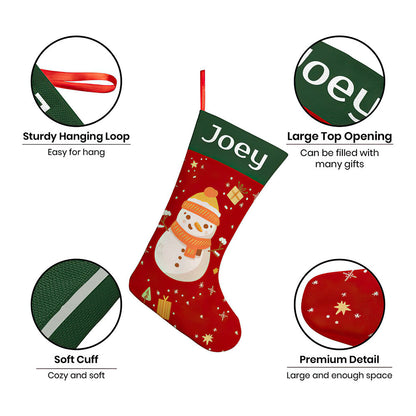 Personalised Christmas Stocking - Custom Name Embroidery | Ballantines Font
