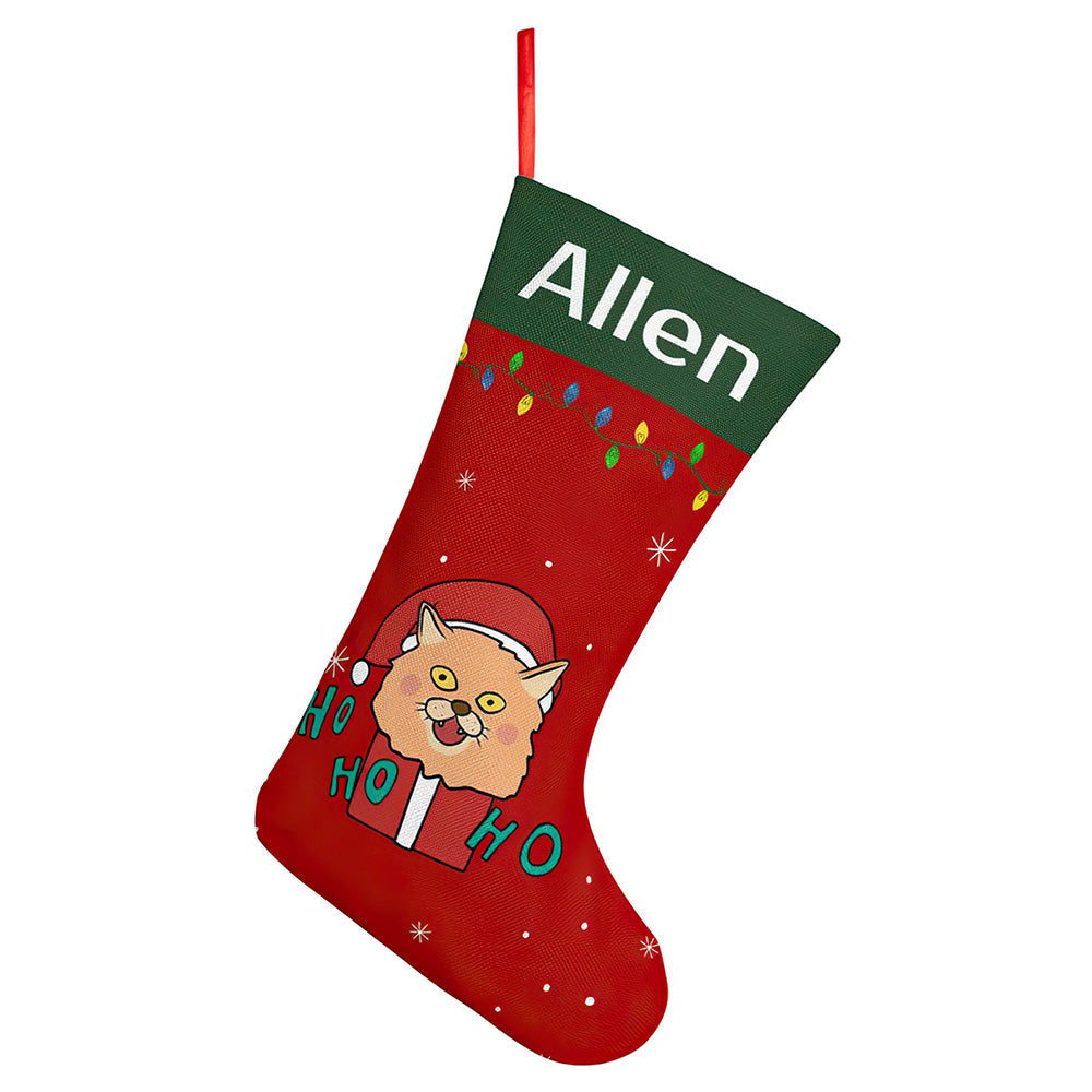 Personalised Christmas Stocking - Custom Name Embroidery | Ballantines Font