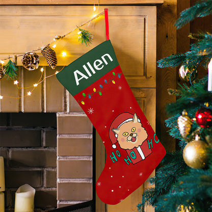 Personalised Christmas Stocking - Custom Name Embroidery | Ballantines Font