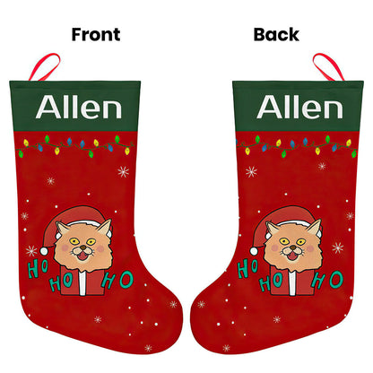 Personalised Christmas Stocking - Custom Name Embroidery | Ballantines Font