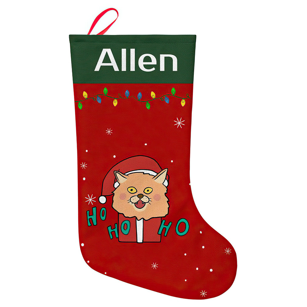 Personalised Christmas Stocking - Custom Name Embroidery | Ballantines Font