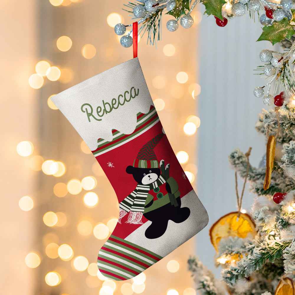 Personalized Name Christmas Stockings Custom Text Christmas Gifts