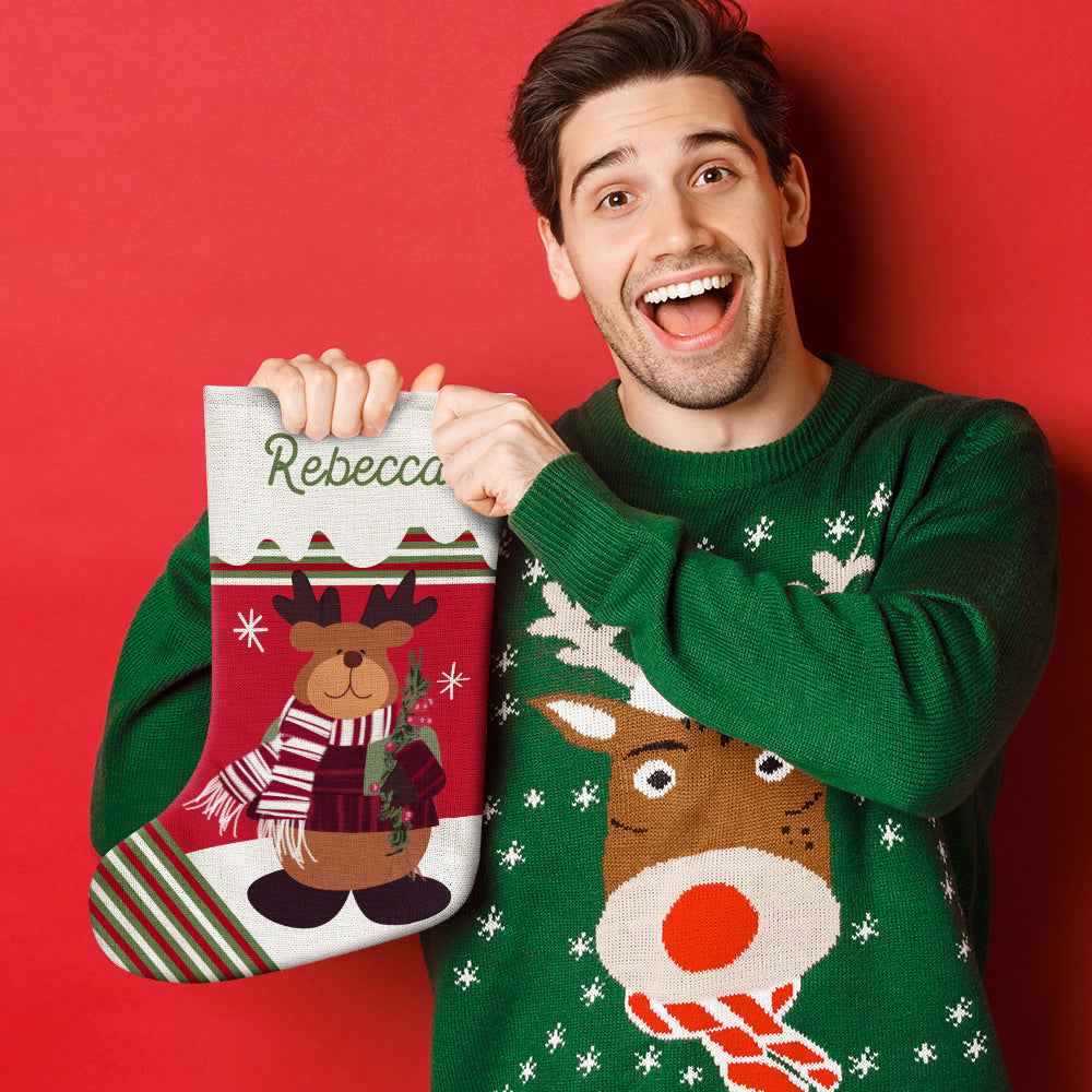 Personalized Name Christmas Stockings Custom Text Christmas Gifts