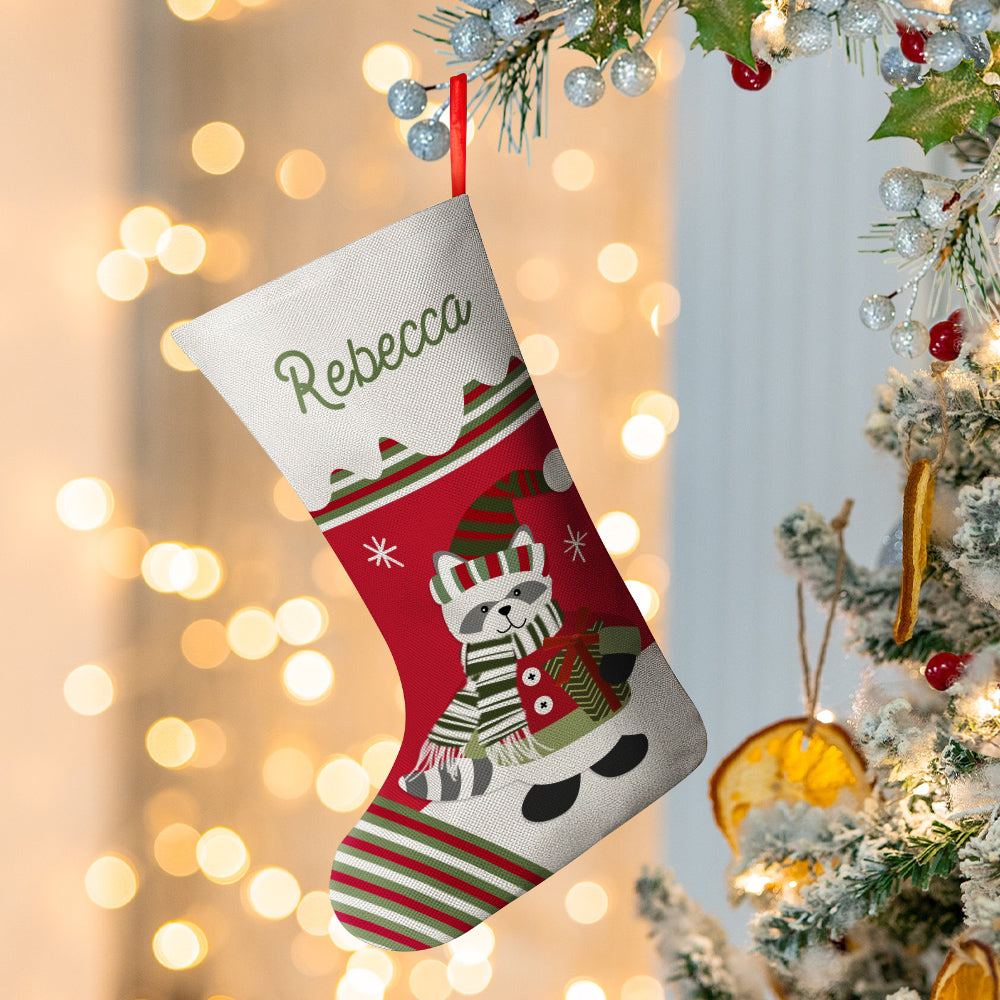 Personalised Name Christmas Stockings - Custom Text Family Stockings