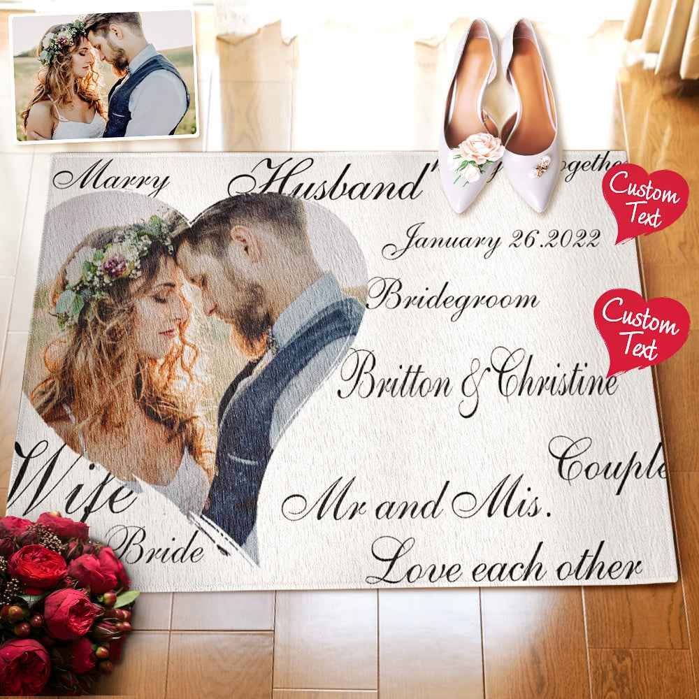 Custom Welcome Door Mat Personalized Wedding Decorative Doormat