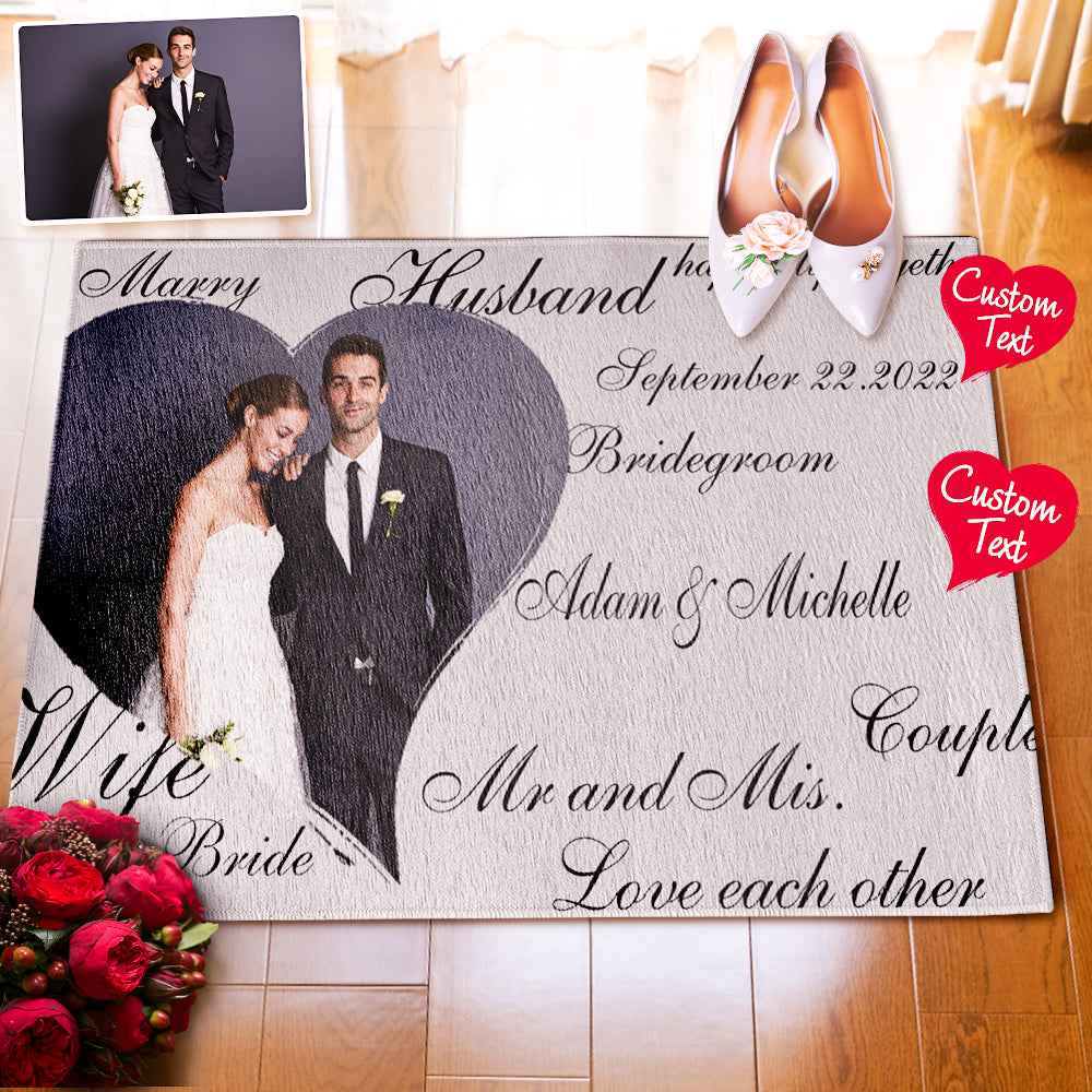 Custom Welcome Door Mat Personalized Wedding Decorative Doormat