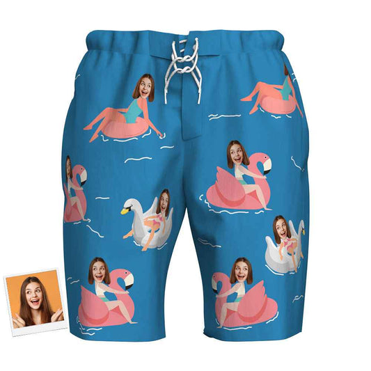 Custom Face Beach Shorts Swimwear Personalized Gifts