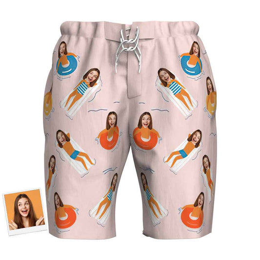 Custom Face Beach Shorts Swimwear Comfortable Gifts