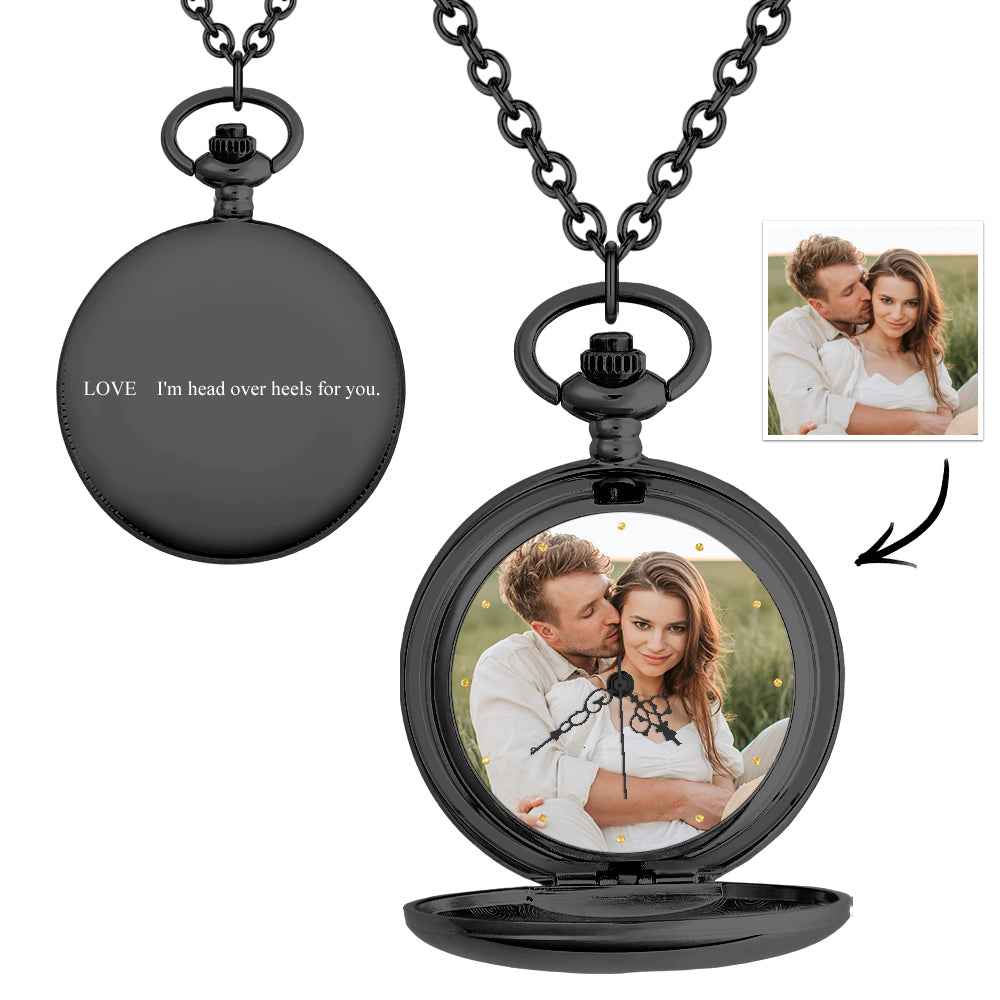 Personalized Engraved Photo Pocket Watch – A Timeless Gift for Every Occasion