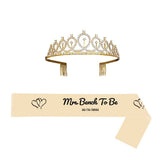 Custom Sash and Tiara Set Personalized Pattern Sash Rhinestone Crowns Party Decorations Kit for Women