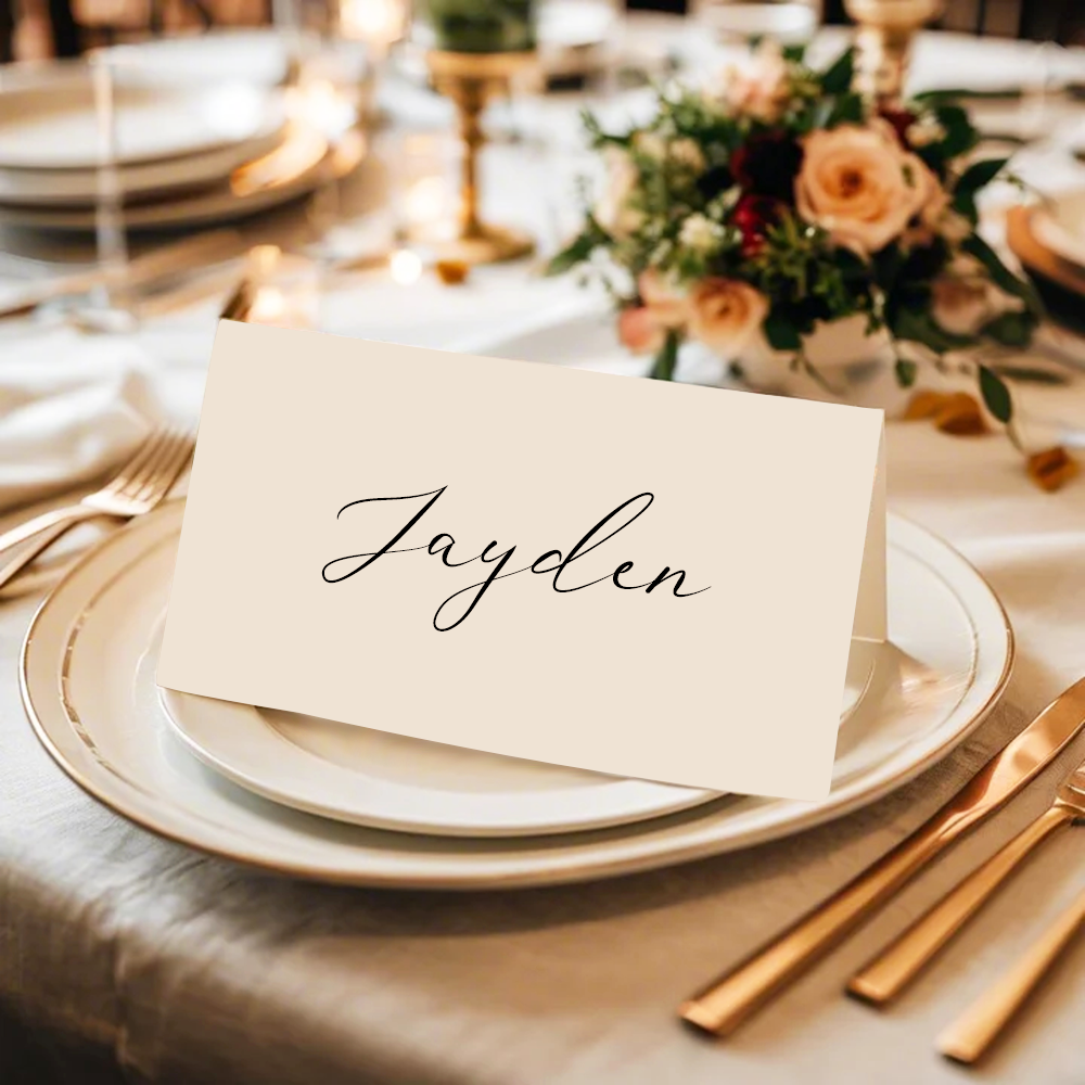 Personalised Wedding Place Name Cards - Minimal Table Decor