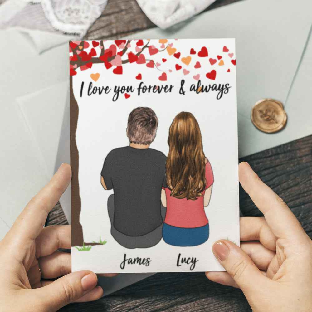 Personalized Card/Plaque/Night Light Custom Couple Gifts Valentine's Day/Anniversary Gifts