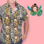 Custom Face Hawaiian Shirt - Personalised Photo & Gold Chain Design