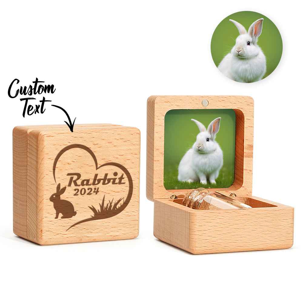 Personalized Pet Fur Wooden Keepsake Box Loss of Pet Memorial Gift for Pet Owner