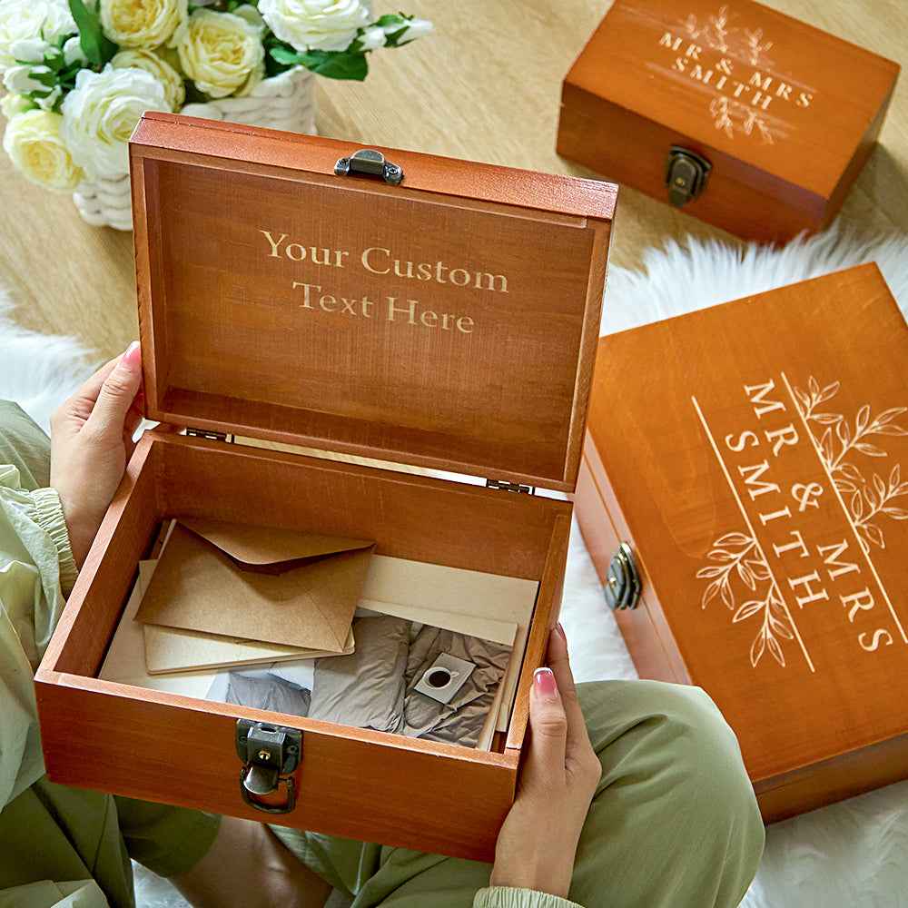 Personalized Wooden Keepsake Box Wedding Card Wood Box Wedding Gift