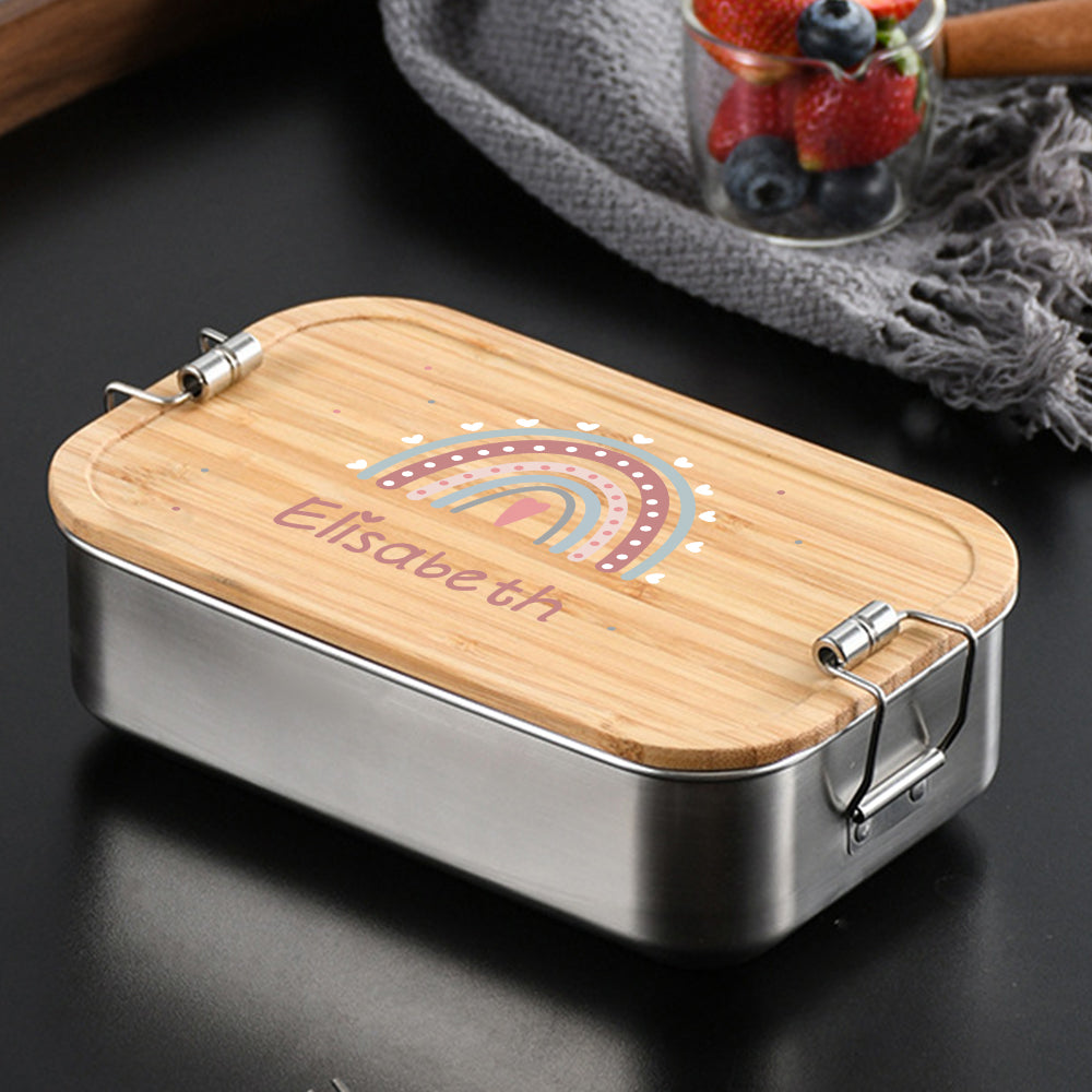 Personalised Children's Stainless Steel Lunch Box with Name | Back to School Gift