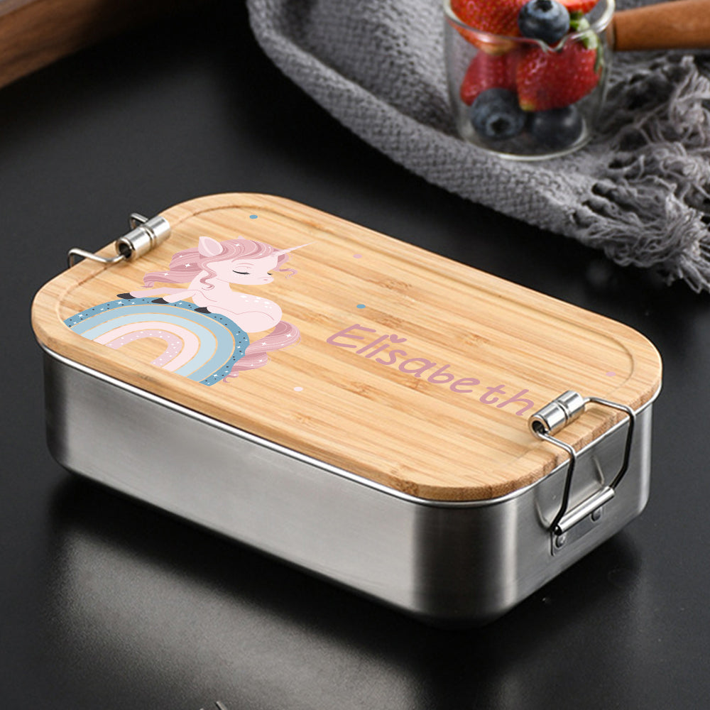Personalised Children's Stainless Steel Lunch Box with Name | Back to School Gift