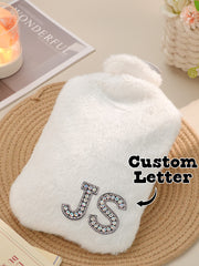 Personalised Initial Hot Water Bottle - Hot & Cold Therapy Gift for Winter