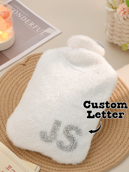 Personalised Initial Hot Water Bottle - Hot & Cold Therapy Gift for Winter