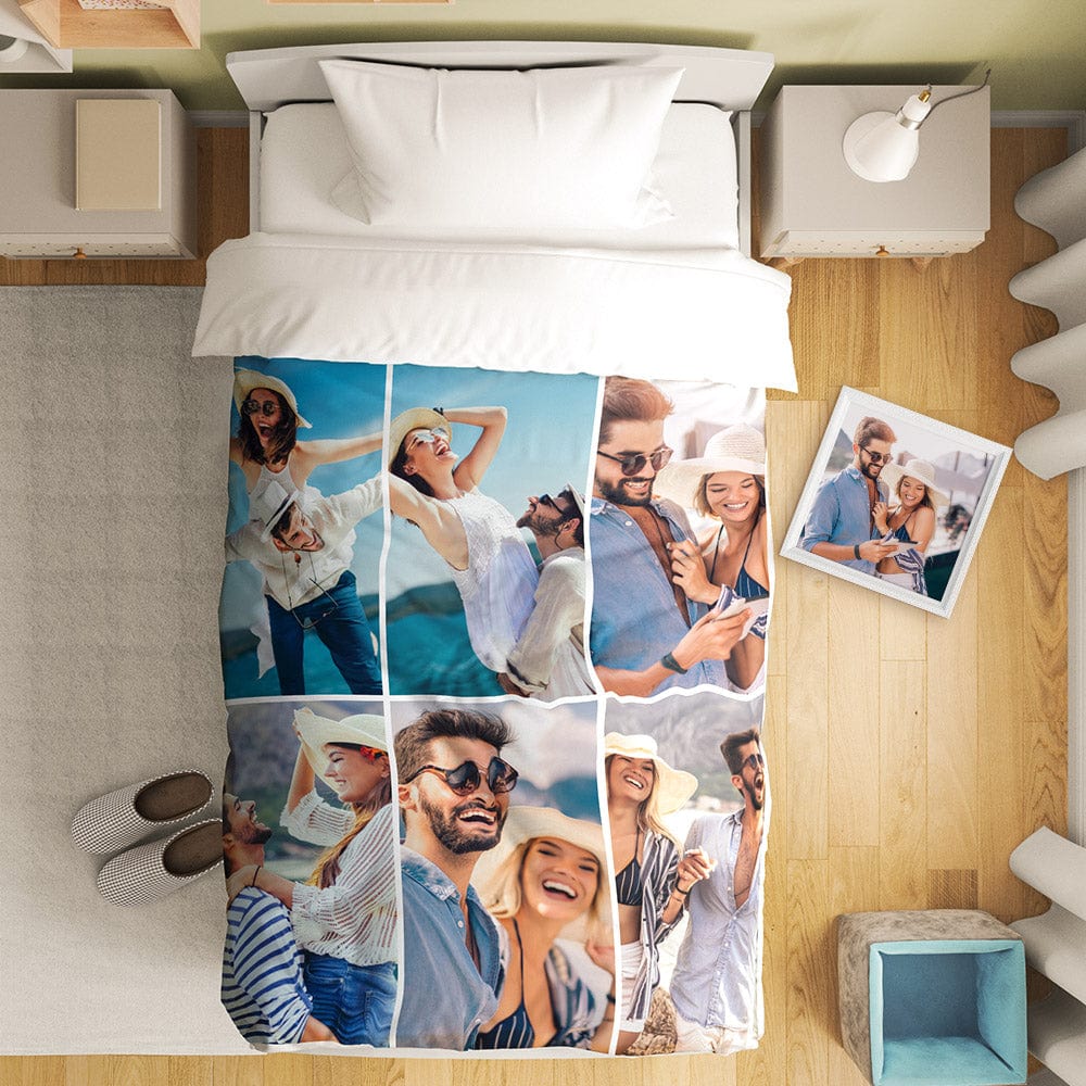 Personalised Photo Duvet Cover - Custom Collage Bedding Set | Unique Gift