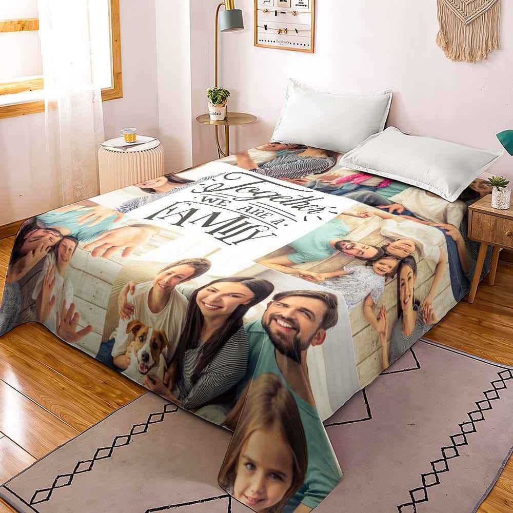 Custom Photo Collage Bedding Personalized Bedding Duvet Cover Double Bed Sheet Gifts