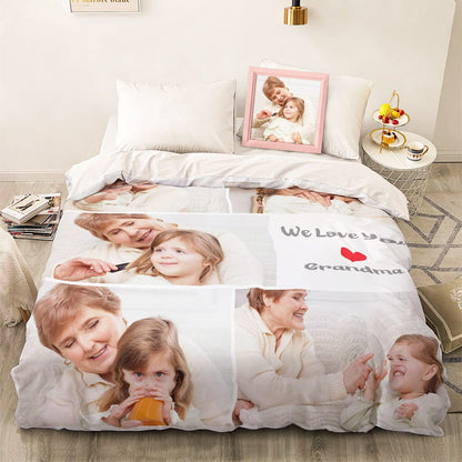 Personalised Photo Collage Duvet Cover | Custom Bedding Set | Unique Gift Idea
