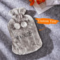Detail of secure stopper and rubber bottle neck with plush cover removed, demonstrating safe no-leak construction and easy use