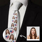 Lifestyle shot of the personalised necktie worn for patriotic events and Independence Day celebrations.