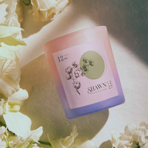 Personalized Hexagon Month Flower Scented Candle for Wedding Decor