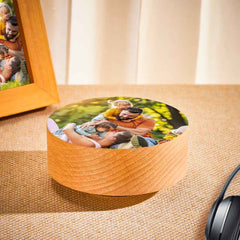 Custom Photo Wooden Music Box Rotating Base Music Tabel Decoration Castle in the Sky