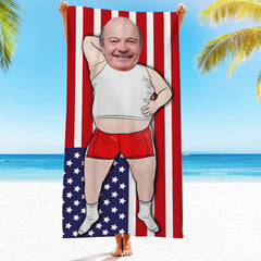 Personalised Photo Towel Gift - Custom Engraved Towel for Boyfriend or Girlfriend