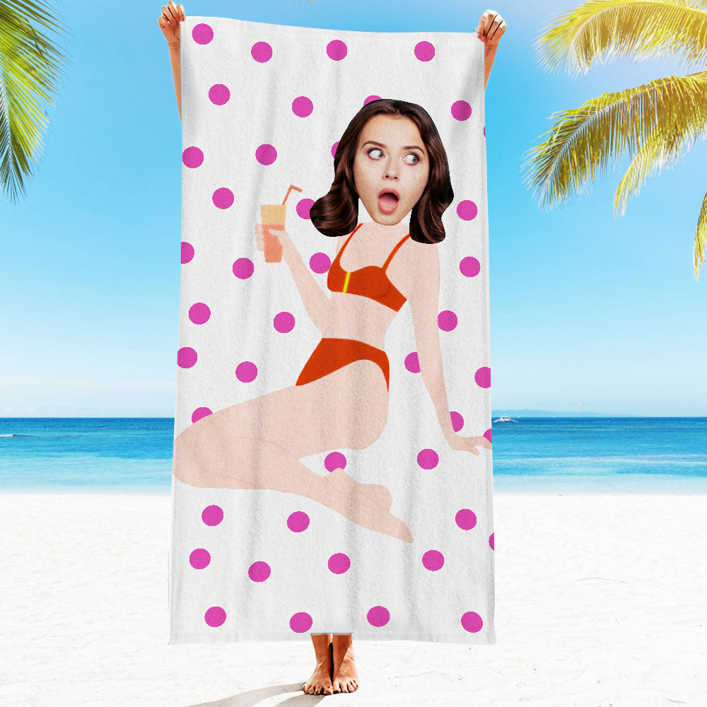 Personalised Photo Towel Gift - Custom Engraved Towel for Boyfriend or Girlfriend