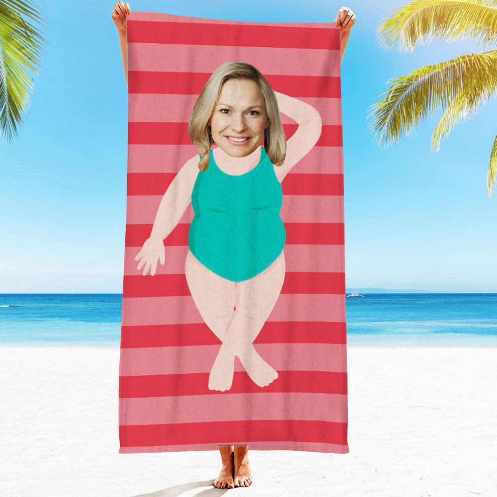 Personalised Photo Towel Gift - Custom Engraved Towel for Boyfriend or Girlfriend