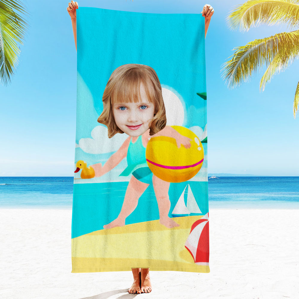 Personalised Photo Towel Gift - Custom Engraved Towel for Boyfriend or Girlfriend