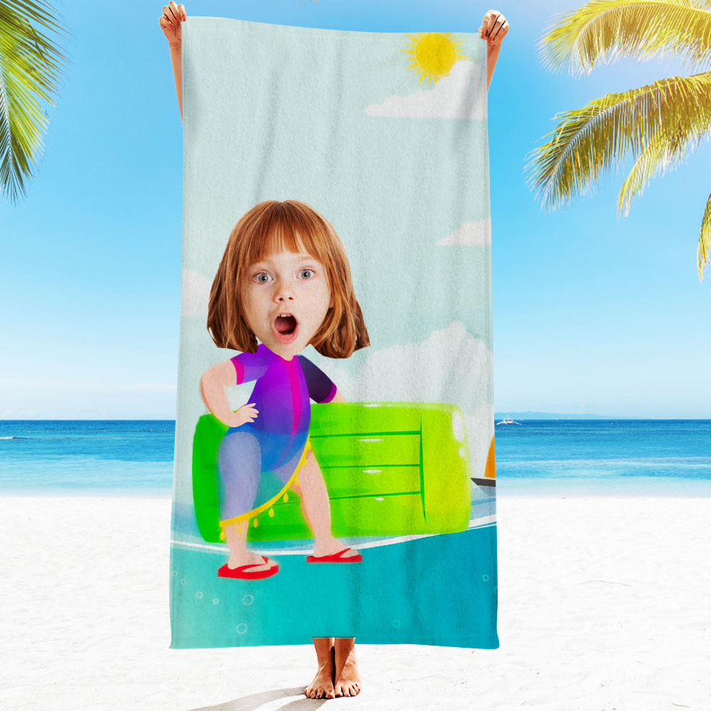 Personalised Photo Towel Gift - Custom Engraved Towel for Boyfriend or Girlfriend