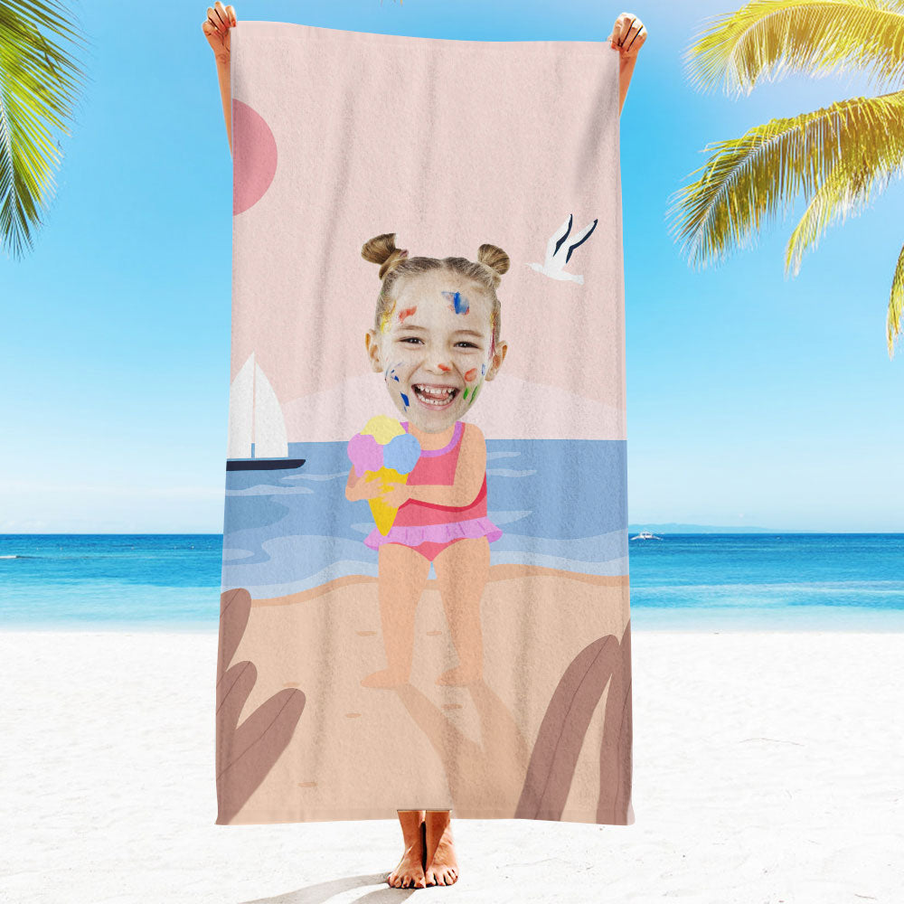 Personalised Photo Towel Gift - Custom Engraved Towel for Boyfriend or Girlfriend
