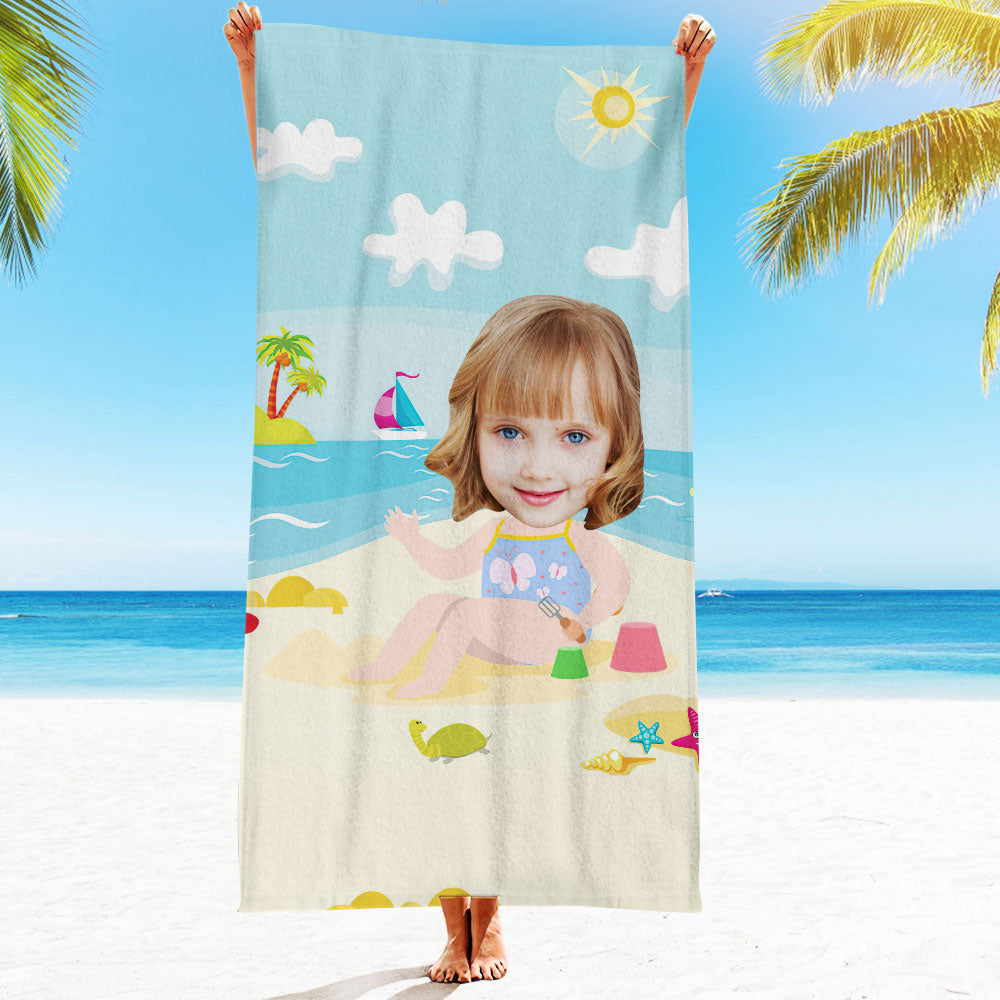 Personalised Photo Towel Gift - Custom Engraved Towel for Boyfriend or Girlfriend
