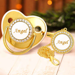 Custom Name Baby Pacifier & Clip Set – Personalized Newborn Gift