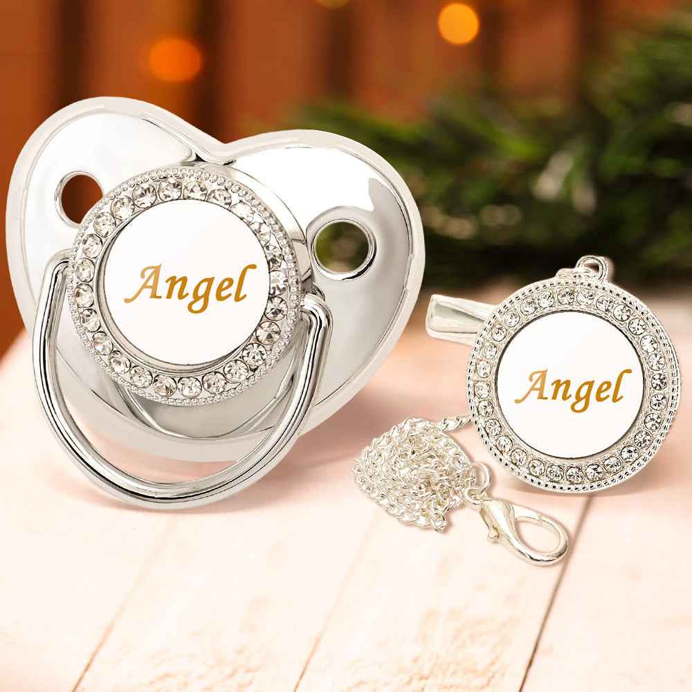 Custom Name Baby Pacifier & Clip Set – Personalized Newborn Gift